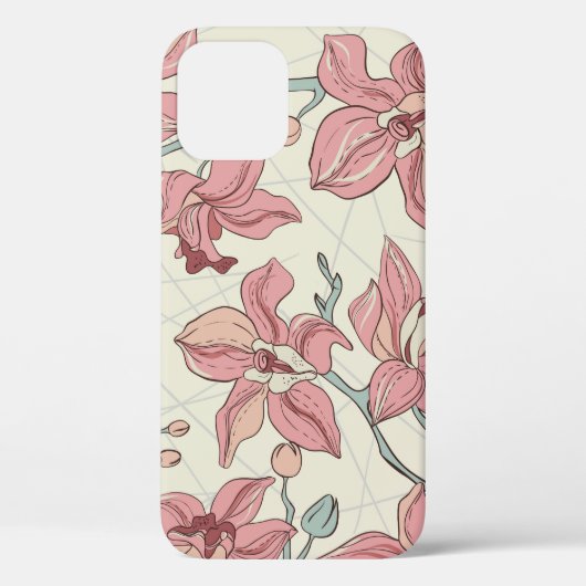 Orchidee  Patroon: Elegant papier Case-Mate iPhone Case (Achterkant)