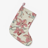 Orchidee Patroon: Elegant papier Kleine Kerstsok (Voorkant (Hangend))