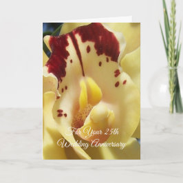 Orchidee Persoonlijke 25e Huwelijksverjaardag Kaart
