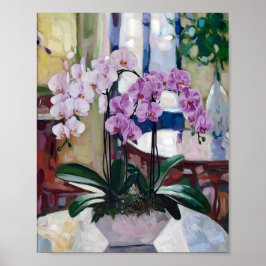 Orchidee Poster – Zachte impressionistische bloeme