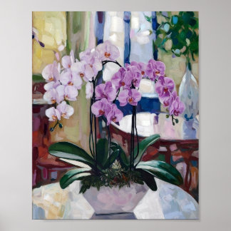 Orchidee Poster – Zachte impressionistische bloeme