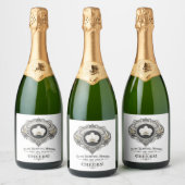 orchidee proost champagne fles label sparkling wijnetiket (Flessen)