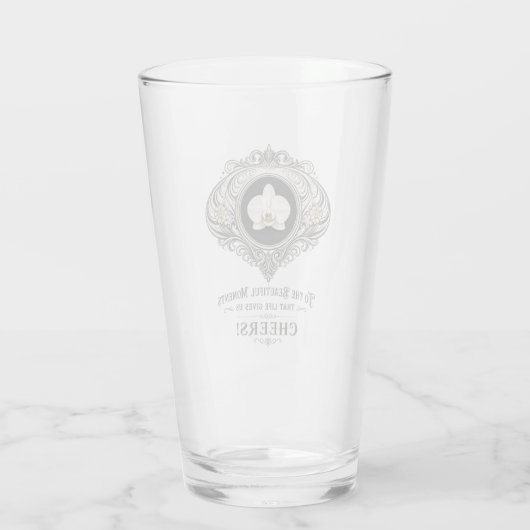 orchidee proost drinkglas glas (Achterkant)