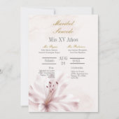 Orchidee quinceañera kaart (Voorkant)