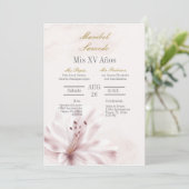 Orchidee quinceañera kaart (Staand voorkant)