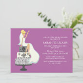 Orchidee Radiant Bride over de bruiloft Kaart (Staand voorkant)