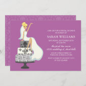 Orchidee Radiant Bride over de bruiloft Kaart (Voorkant / Achterkant)