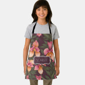 Orchidee Retro Kleurrijk Gepersonaliseerd Patroon Schort (Insitu)