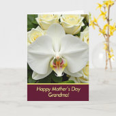 Orchidee Roos Bloemstuk Kaart (Gele Bloem)