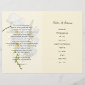 Orchidee rouwprogramma viering van het leven flyer (Achterkant)