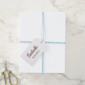 Orchidee Roze 3D Grappige Naam Bruidsmeisje Cadeaulabel (Met Touw)