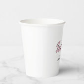 Orchidee Roze 3D Grappige Naam Bruidsmeisje   Papieren Bekers (Rechts)