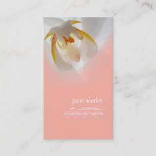Orchidee + roze chiffon visitekaartjes