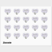 Orchidee Roze Lavendel Hart Blad Boom Trouwzegel Sticker (Vel)