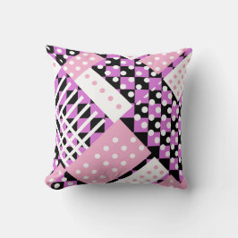 Orchidee roze paarse geruite stippen kussen