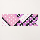 Orchidee roze paarse geruite stippen yogamat (Achterkant (horizontaal))