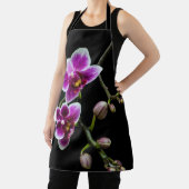 Orchidee roze witte kleur op zwart bord zacht schort (Insitu)