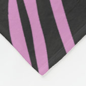 Orchidee Roze Zebra Gestreept Fleece Deken (Hoek)