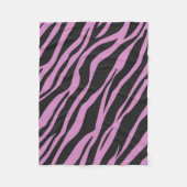 Orchidee Roze Zebra Gestreept Fleece Deken (Voorkant)