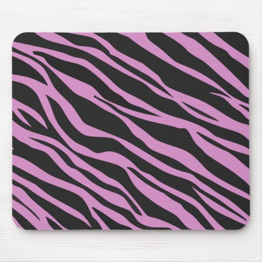 Orchidee Roze Zebra Gestreept Muismat (Voorkant)