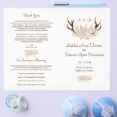 Orchidee Rozen Pampas Grass Antlers Weddenschap Flyer (Enkel)