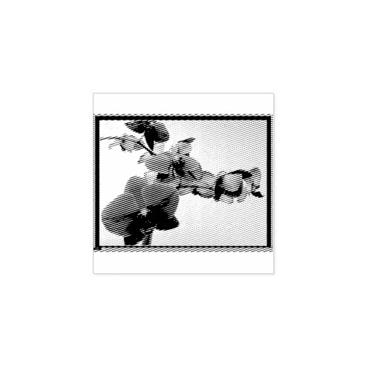 Orchidee rubberstempel (Afrduk)