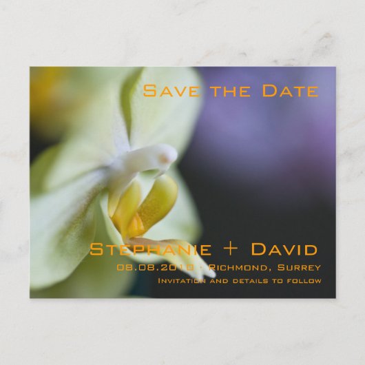 Orchidee · Save the Date Briefkaart (Voorkant)