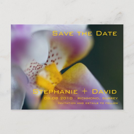 Orchidee · Save the Date Briefkaart (Voorkant)