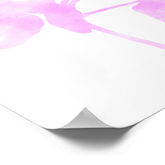 Orchidee schaduweffect poster (Hoek)