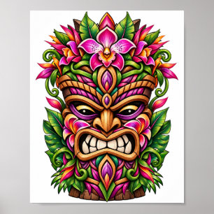 Orchidee Schild Tiki Poster