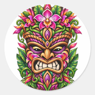 Orchidee Schild Tiki Sticker