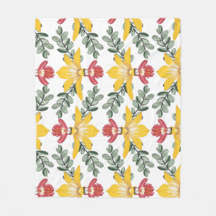 Orchidee schoonheid: bloemmotief elegantie. fleece deken