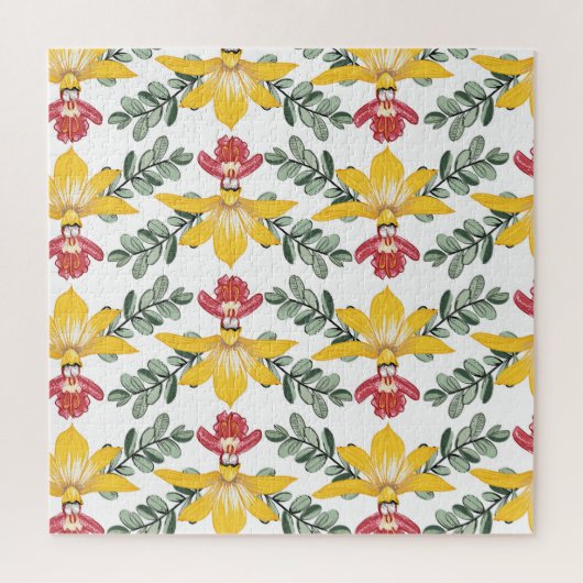 Orchidee schoonheid: bloemmotief elegantie. legpuzzel (Verticaal)