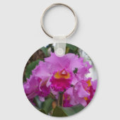 Orchidee Schoonheid Sleutelhanger (Voorkant)