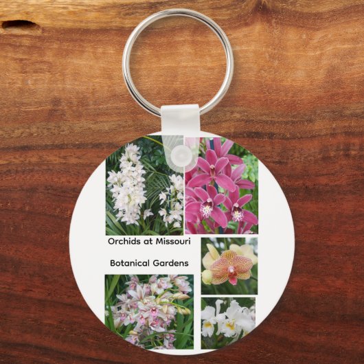 Orchidee Schoonheid Sleutelhanger (Achterkant)