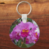 Orchidee Schoonheid Sleutelhanger (Voorkant)