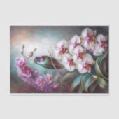 Orchidee Sier Decoupage Tissuepapier (Voorkant)