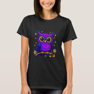 Orchidee Stardust Uil Nachtelijke Hemel Wijsheid v T-shirt