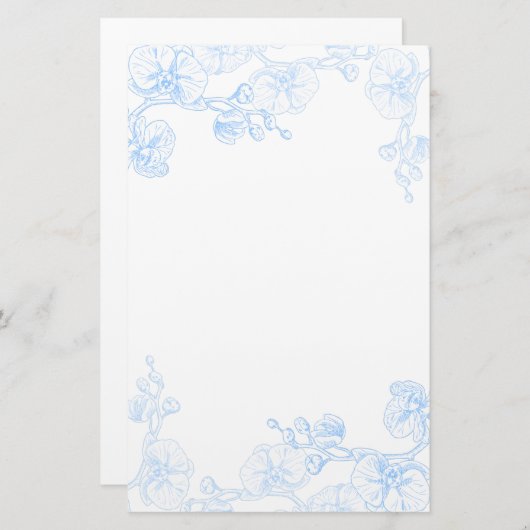 Orchidee stationery briefpapier (Voorkant / Achterkant)