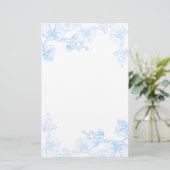 Orchidee stationery briefpapier (Staand voorkant)