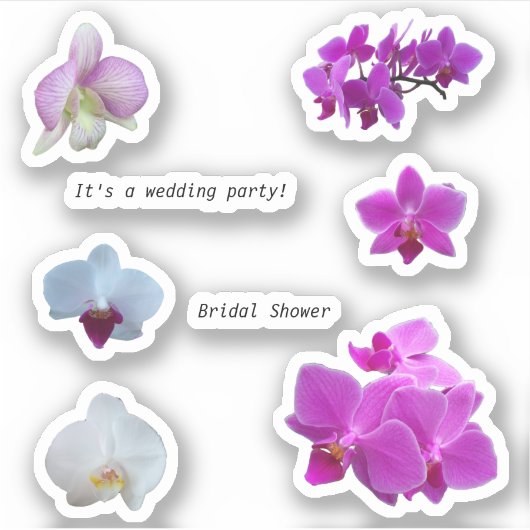 Orchidee stickers (Voorkant)