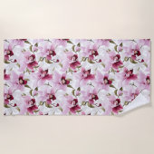 Orchidee Strandhanddoek Strandlaken (Voorkant)