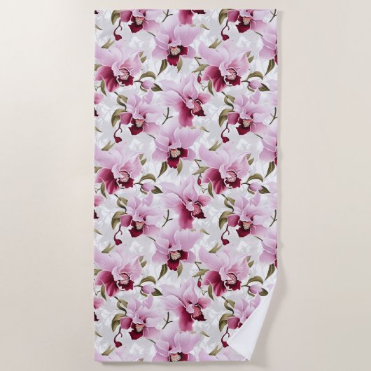 Orchidee Strandhanddoek Strandlaken (Voorkant)