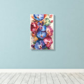 Orchidee Symfonie – Levendige bloemkunst in rijke Canvas Afdruk (Insitu (Houten vloer))