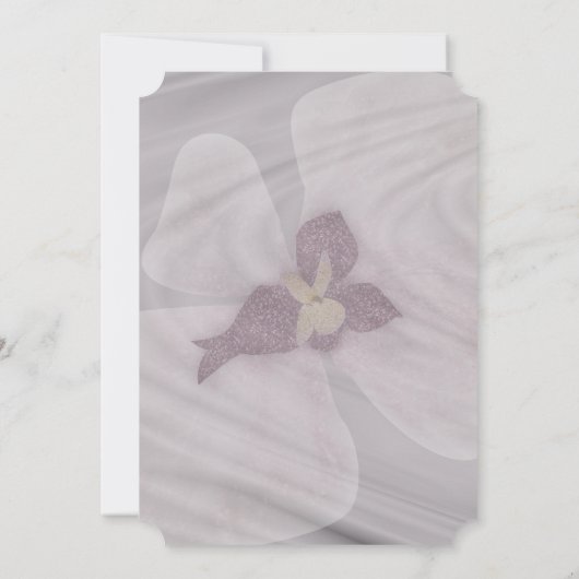 Orchidee tak roze bruiloft uitnodiging Kaart (Achterkant)