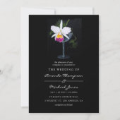 Orchidee-thema bruiloft kaart (Voorkant)