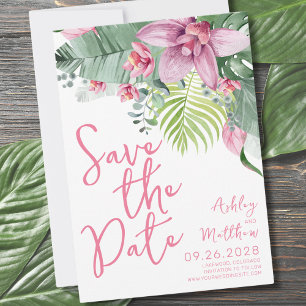 Orchidee Tropisch Huwelijk Save The Date