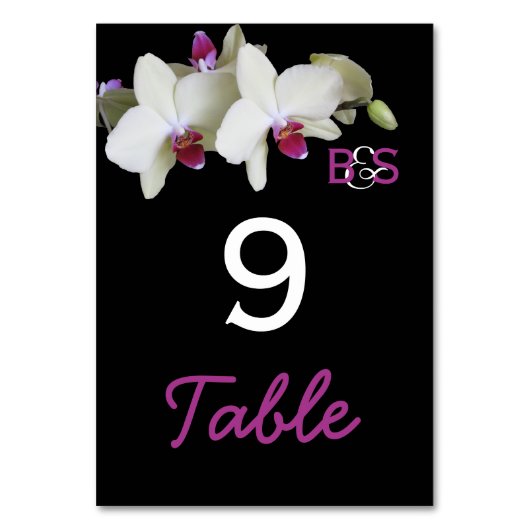 Orchidee Trouwtafel Nummers Kaarten (Achterkant)