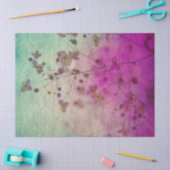Orchidee turquoise en paarse bloemschrift textuur  tissuepapier (Craft)