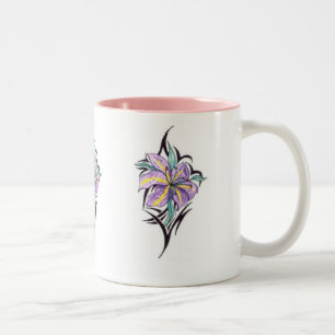 orchidee twee-tint keramische mok